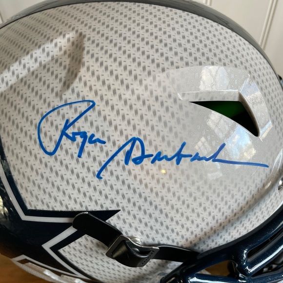 Full Size Authentic Hydro Dipped Cowboys Roger Staubach Signed Helmet - Picture 2 of 8